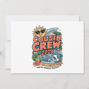 Neef crew 2024 Zomer Vakantie Strand Familie Trip Kaart