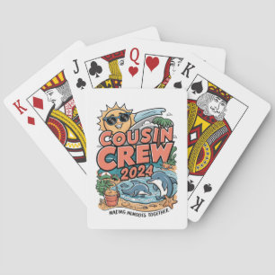 Neef crew 2024 Zomer Vakantie Strand Familie Trip Pokerkaarten