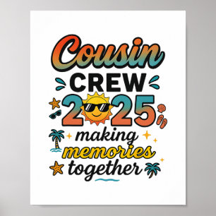 Neef Crew 2025 Zomer Vakantie Strand Familie Trip Poster