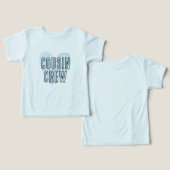 Neef Crew Blue Heart Matching Familie (Ontwerp Voorkant & Achterkant)