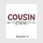 Neef-Crew Buffalo-patroonkerstmis Sticker (Vel)