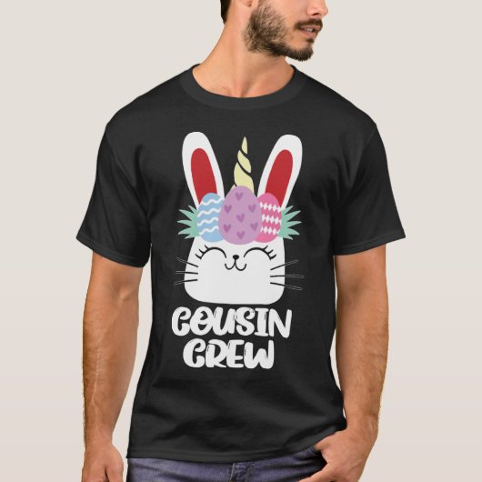 Neef Crew Eenhoorn Bunny Easter Egg Hunt Kostuum T-shirt (Voorkant)