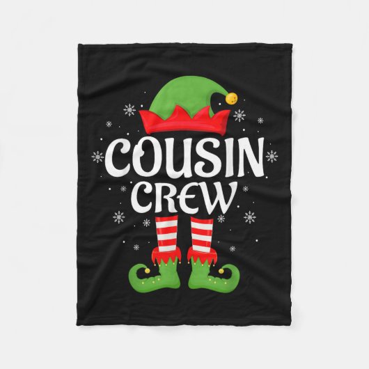 Neef Crew Elf Xmas Matching Family Elf Squad Chr Fleece Deken (Voorkant)