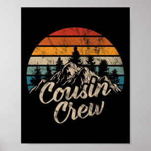 Neef Crew Kamperen Buiten Zonsondergang Zomer Kamp Poster