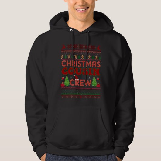 Neef Crew Kerst Lelijke Kerstmis Neef Pyjama Hoodie (Voorkant)