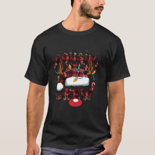 Neef Crew Kerst Rendier Santa Hat Xmas Mannen T-shirt