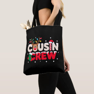 Neef Crew Kerst Rendier Snoepstok Kousenlaars Tote Bag