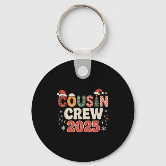 Neef Crew Kerstmis 2025 Familie Matching Xmas Sleutelhanger (Voorkant)