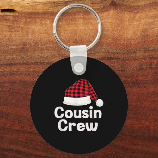 Neef Crew Kerstmis Kerstman Hoed Matching neven X Sleutelhanger (Voorkant)