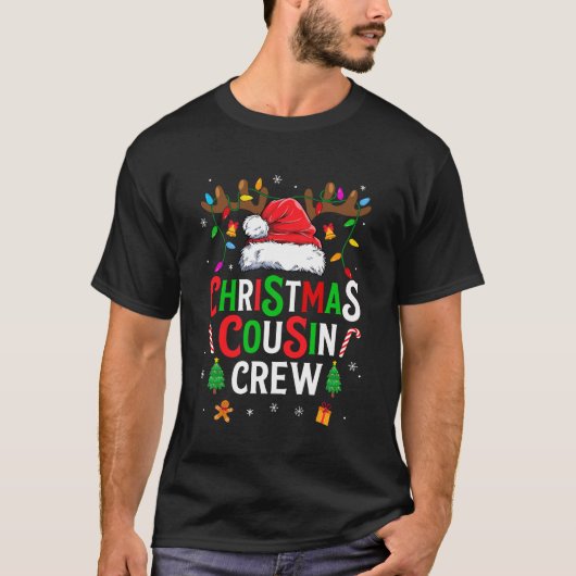 Neef Crew Kerstmis Santa Squad Rendieren Party B T-shirt (Voorkant)
