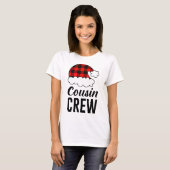 Neef Crew Kerstvakantie Buffalo Plaid Vrouwen T-shirt (Voorkant volledig)