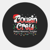 Neef Crew maakt herinneringen samen kerstfeest Ronde Sticker (Voorkant)