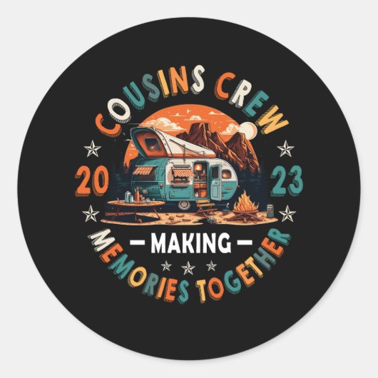 Neef Crew Making Memories 2023 Family Reunion Tr Ronde Sticker (Voorkant)