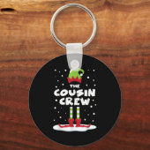 Neef Crew Matching Groep Familie Vakantie Kerstkos Sleutelhanger (Voorkant)