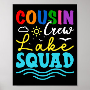 Neef Crew Meer Squad Familie Vakantie Zomer Vis Poster