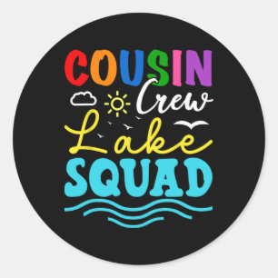 Neef Crew Meer Squad Familie Vakantie Zomer Vissen Ronde Sticker