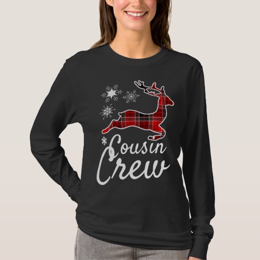 Neef Crew Play Reindekerrode zwarte paj T-shirt (Voorkant)