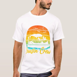 Neef Crew Pontoon Boat Summer Retro Sunset Lake T-shirt