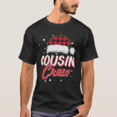 Neef Crew Red Plaid Santa Hat Kerstmis T-shirt (Voorkant)