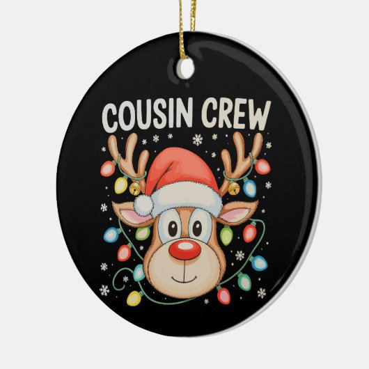 Neef Crew Rendier Kerstmis Kerstverlichting Vakant Keramisch Ornament (Links)