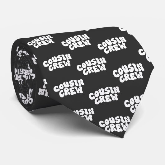 Neef Crew | Retro bijpassende neef familiereünie Stropdas (Opgerold)