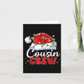 Neef Crew Santa Hat Kerstverlichting Vrolijk Kerst Kaart (Voorkant)