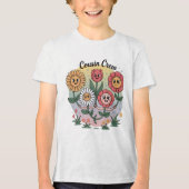 Neef Crew Schattig Bloemmotief Tri-Blend Shirt (Voorkant)
