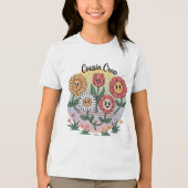 Neef Crew Schattig Bloemmotief Tri-Blend Shirt (Voorkant)