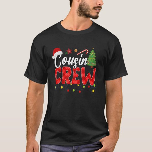 Neef Crew Shirt met kerstmis Pajama-wedstrijd (Voorkant)