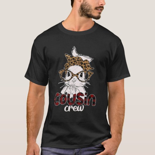 Neef Crew Squad Bunny Leopard Rabbit Face Cute E T-shirt (Voorkant)
