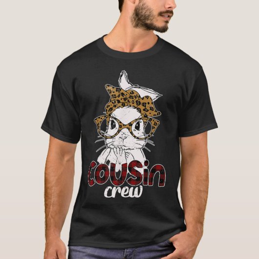 Neef Crew Squad Bunny Leopard Rabbit Face Cute E T-shirt (Voorkant)
