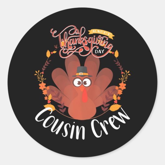 Neef Crew Turkije Matching Family Group Ronde Sticker (Voorkant)