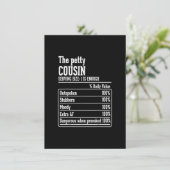 Neef Crew Voedingsfeiten de Petty Cousin Kaart (Staand voorkant)