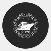 Neef Cruise maakt herinneringen samen vakantie Tr Ronde Sticker (Voorkant)
