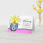 Neef Custom Yahrzeit Joods Jubileum van de Dood Kaart (Gele Bloem)