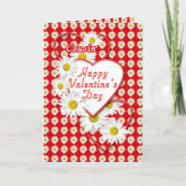 Neef Daisies en Hearts Valentijn Card Feestdagen Kaart (Voorkant)