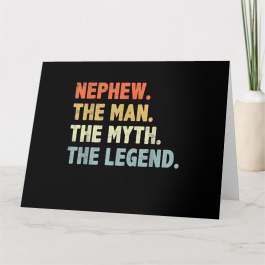 Neef De Man Mythe Legende Vaderdag Kaart (Voorkant)