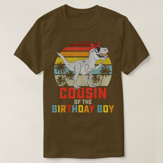 Neef Dinosaur Girl of the Birthday Boy Matching T-shirt (Design voorkant)