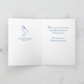 Neef doop, duif op blauwe wateren kaart (Binnen)