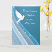 Neef doop, duif op blauwe wateren kaart (Gele Bloem)