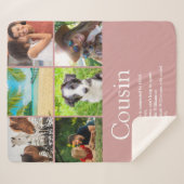 Neef Dusty Roos Roze Fotocollage Sherpa Deken (Voorkant (horizontaal))