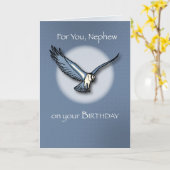 Neef Eagle verjaardag Kaart (Gele Bloem)