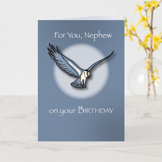 Neef Eagle verjaardag Kaart (Gele Bloem)