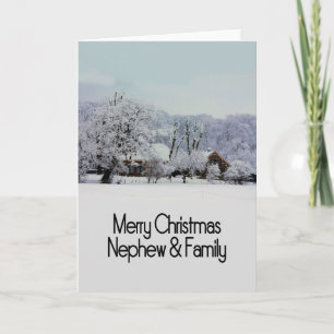 neef en familie Vrolijke Kerstkaart Feestdagen Kaart