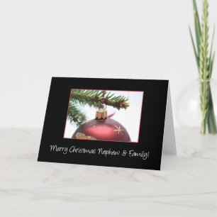 neef- en familiekaart met kerst feestdagen kaart