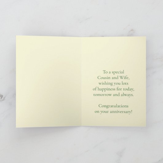 Neef en Jubileum met vrouw Kaart (Binnen)