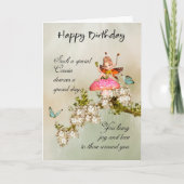 Neef Fairy Verjaardag Kaart met Blossom (Voorkant)
