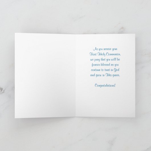 Neef First Community Cross en Rays op Blue Wood Kaart (Binnen)