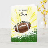 Neef Football Birthday Card Kaart (Gele Bloem)