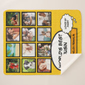 Neef Foto Collage Modern Cool Leuk Strips Sherpa Deken (Voorkant (horizontaal))